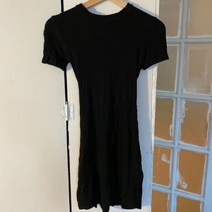 Black Jersey Cut-Out Mini Dress S